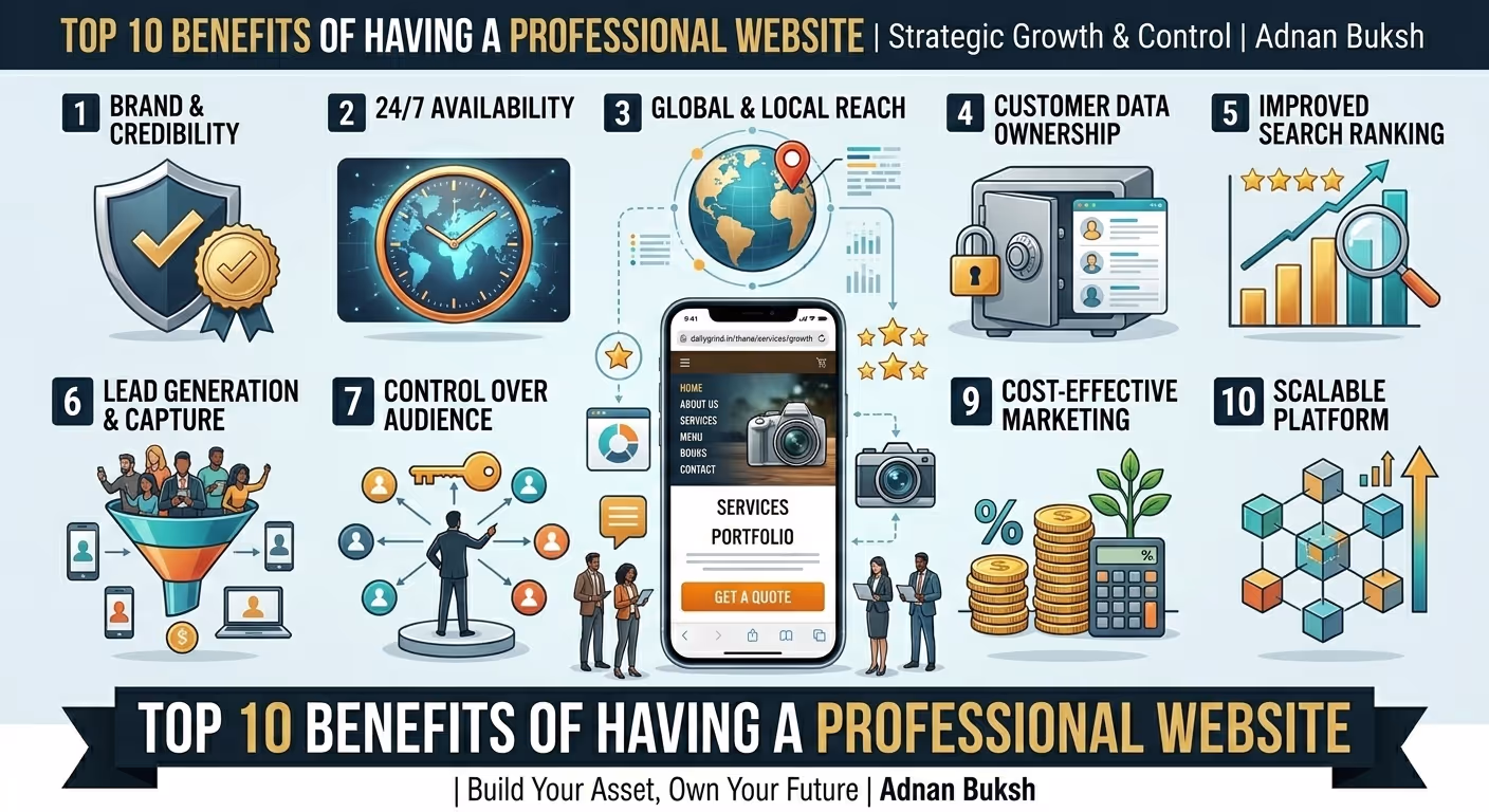 Top 10 Benefits of Having a Professional Website