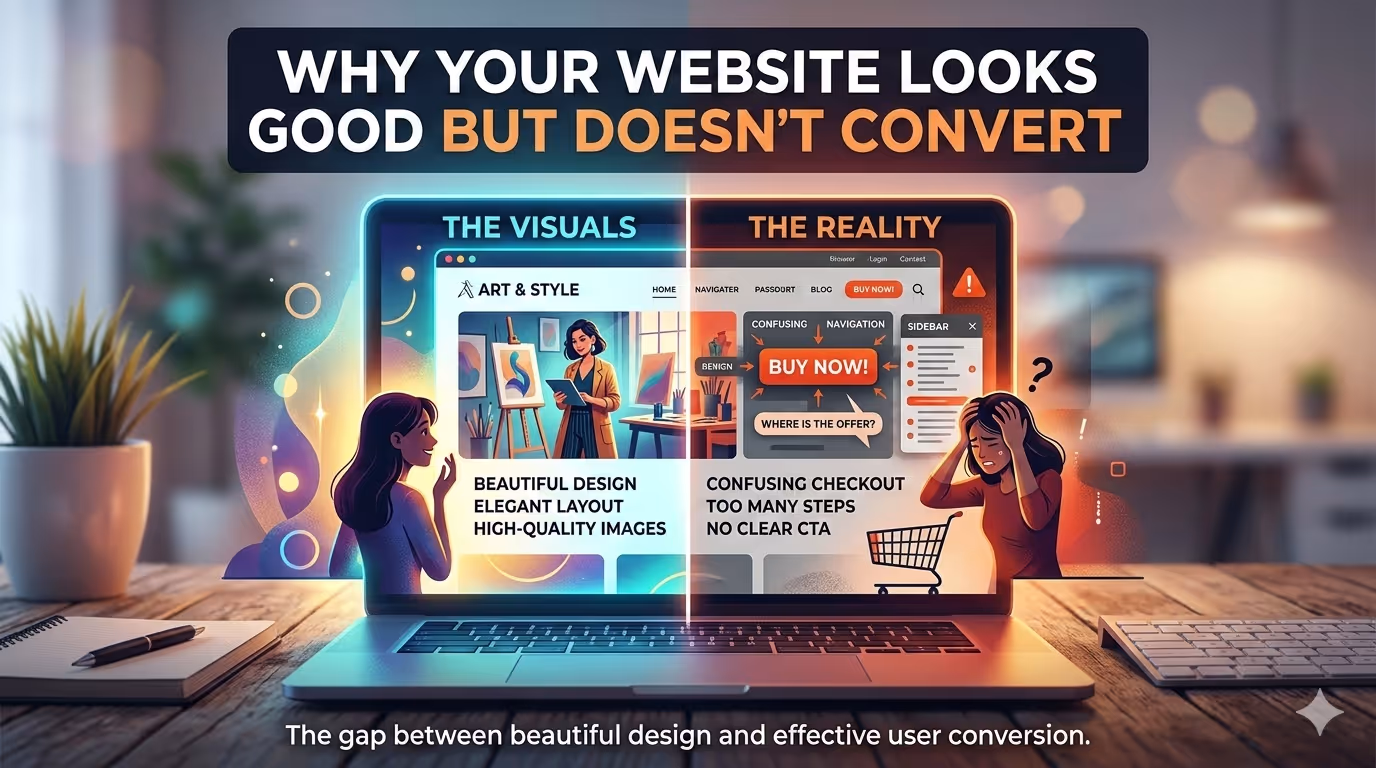 Why Your Website Looks Good But Doesn’t Convert