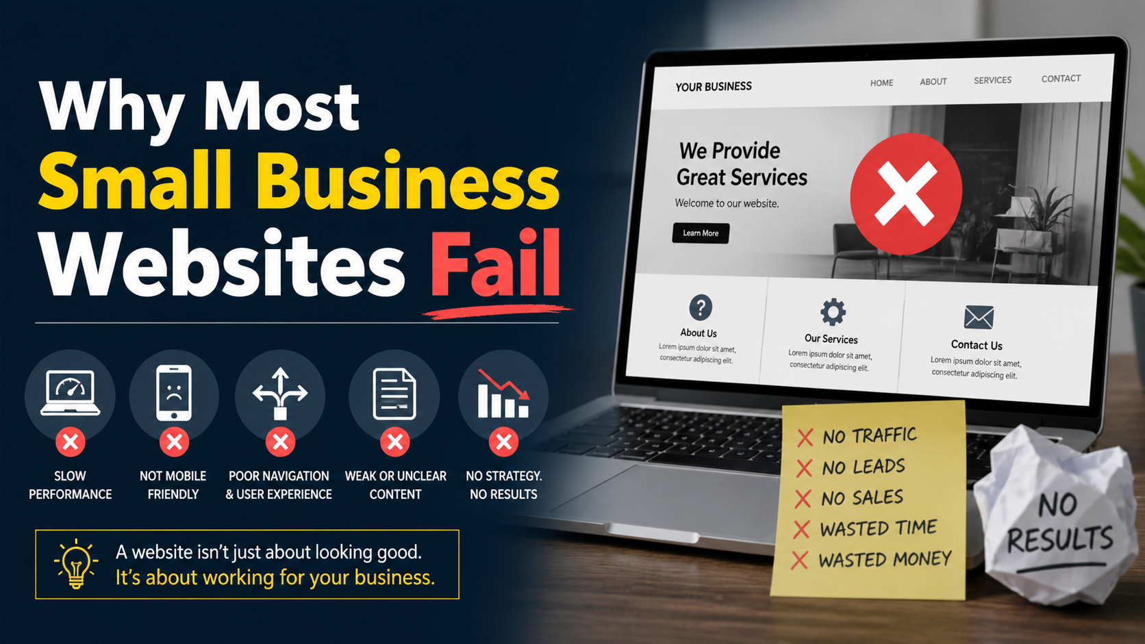 small business websites fail
