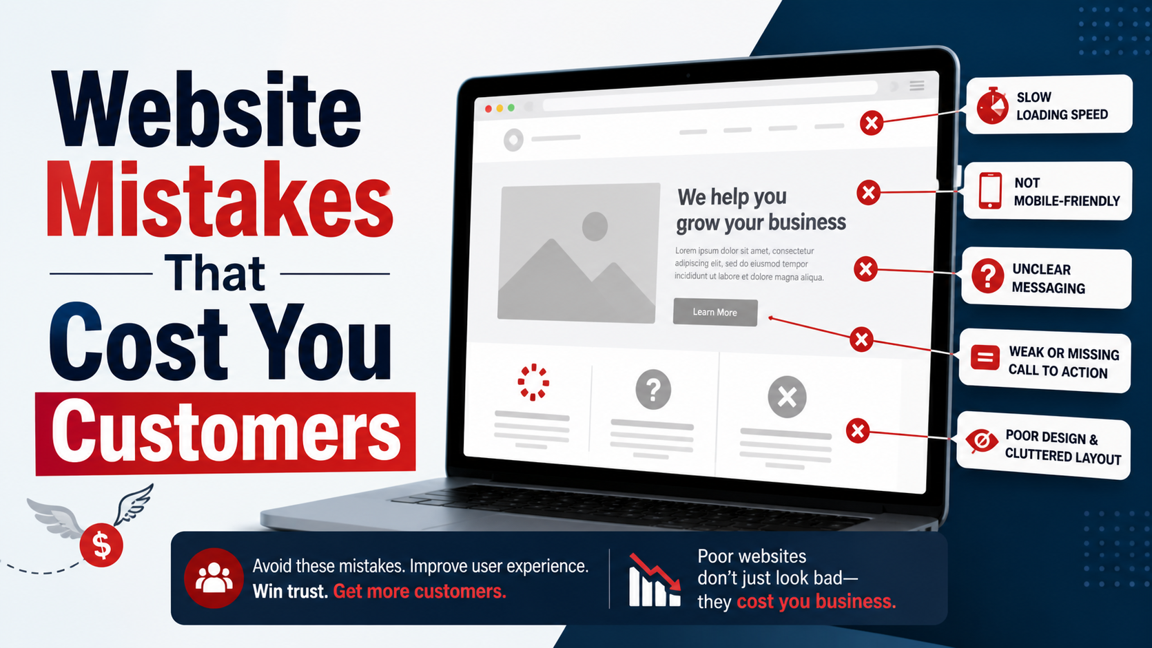website mistakes cost you customers
