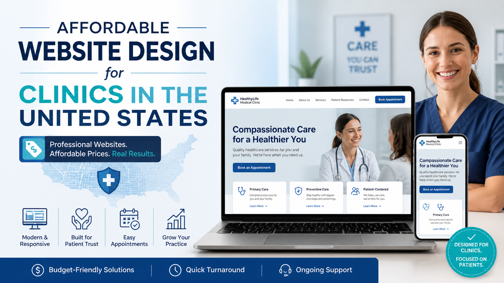 Affordable Website Design for Clinics in the United States